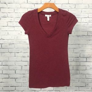 AMBIENCE APPAREL Burgundy Lady's V-Neck
